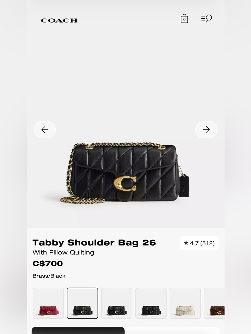NWT Coach Tabby 26